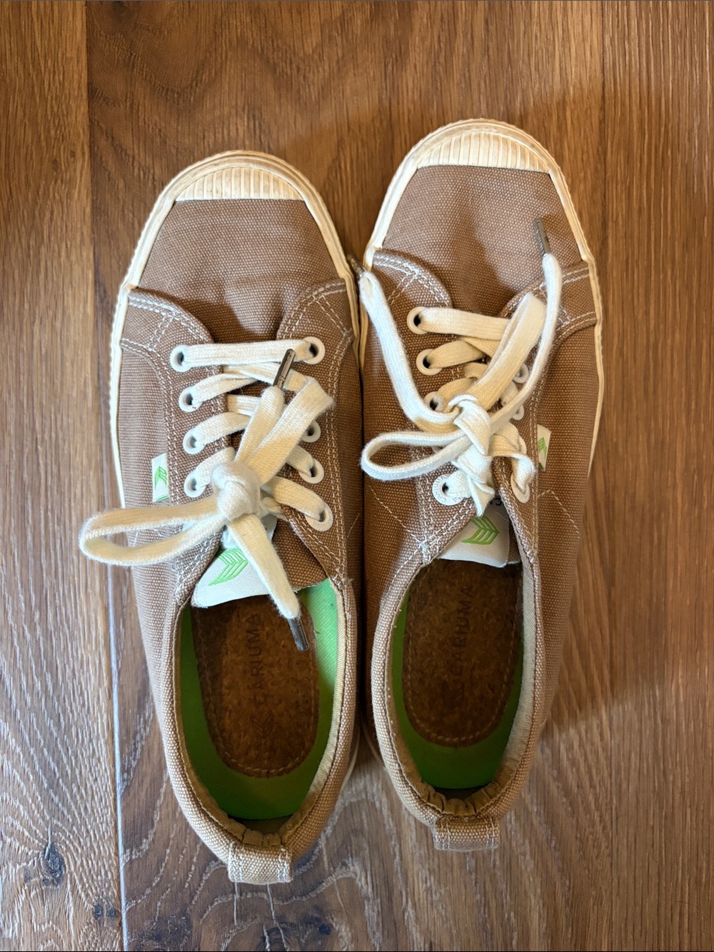 Cariuma Brown Canvas Sneakers with White Laces